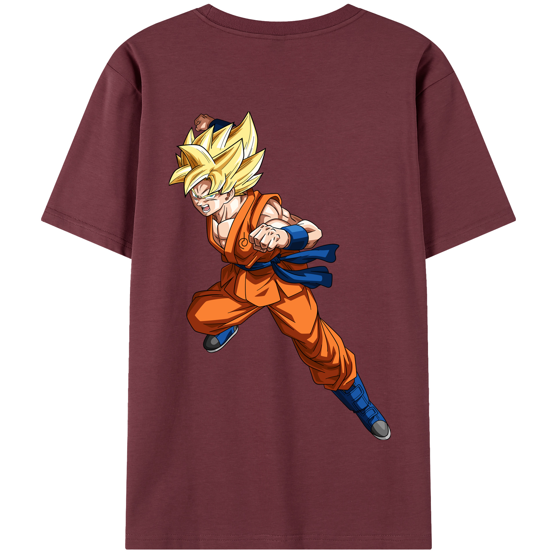 （画像用） ドラゴンボール 孫悟空（そん ごくう）Son Goku カカロット DRAGON BALL Kakarotto 綿100％半袖Tシャツ（背面プリント）